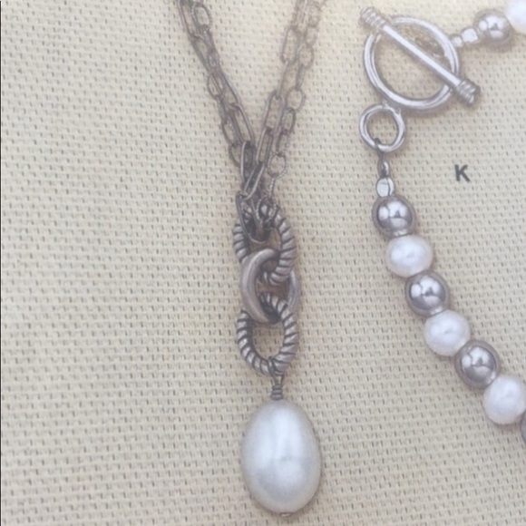 SILPADA Sterling Silver and large Pearl double strand necklace - Picture 6 of 9